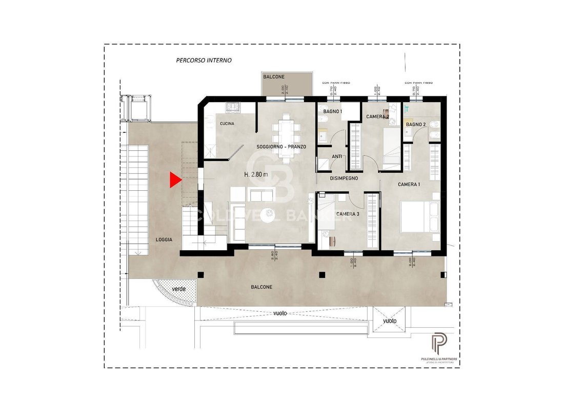 Apartment in Fontanelle-Colle dei Pini, Riccione, Emilia-Romagna 3 - 17512747