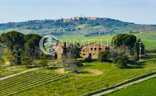 Corps de ferme à Pienza, Toscane, Italie 1