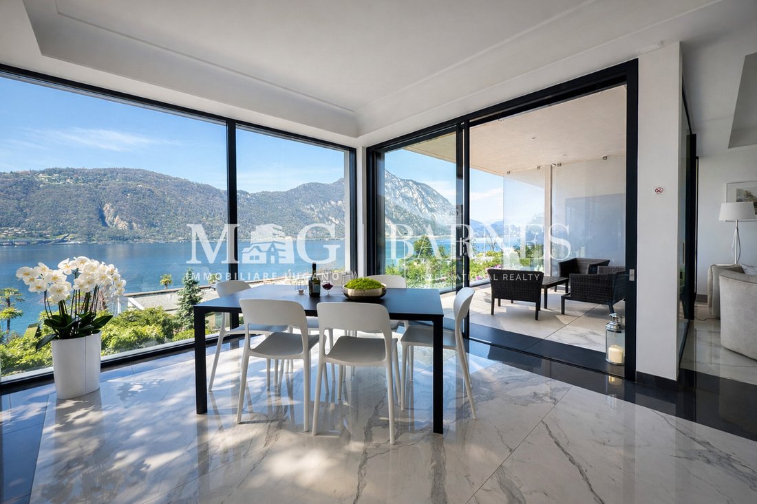 Bissone: 3.5 Room Apartment With Lake View And Terrace