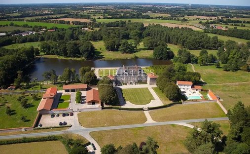 An Elegant, 19th Century Chateau And Its Outbuildings In Vendee's Lowland Bocage Countryside On