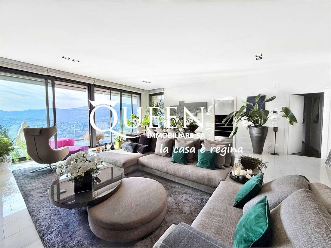 Aldesago:Penthouse 5.5 Room, 320 Sqm., Jacuzzi, Spectacular View Lake