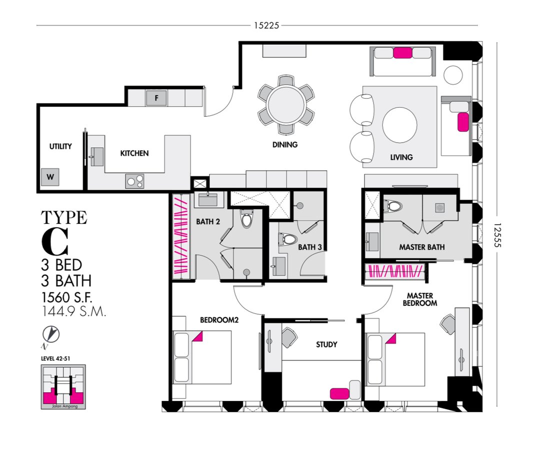 Condominio a Kuala Lumpur, Territorio Federale di Kuala Lumpur, Malesia 4 - 17550935