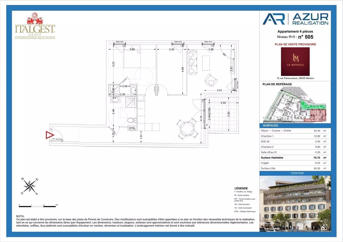 Apartment in Menton, Provence-Alpes-Côte d'Azur, France 1 - 17660214