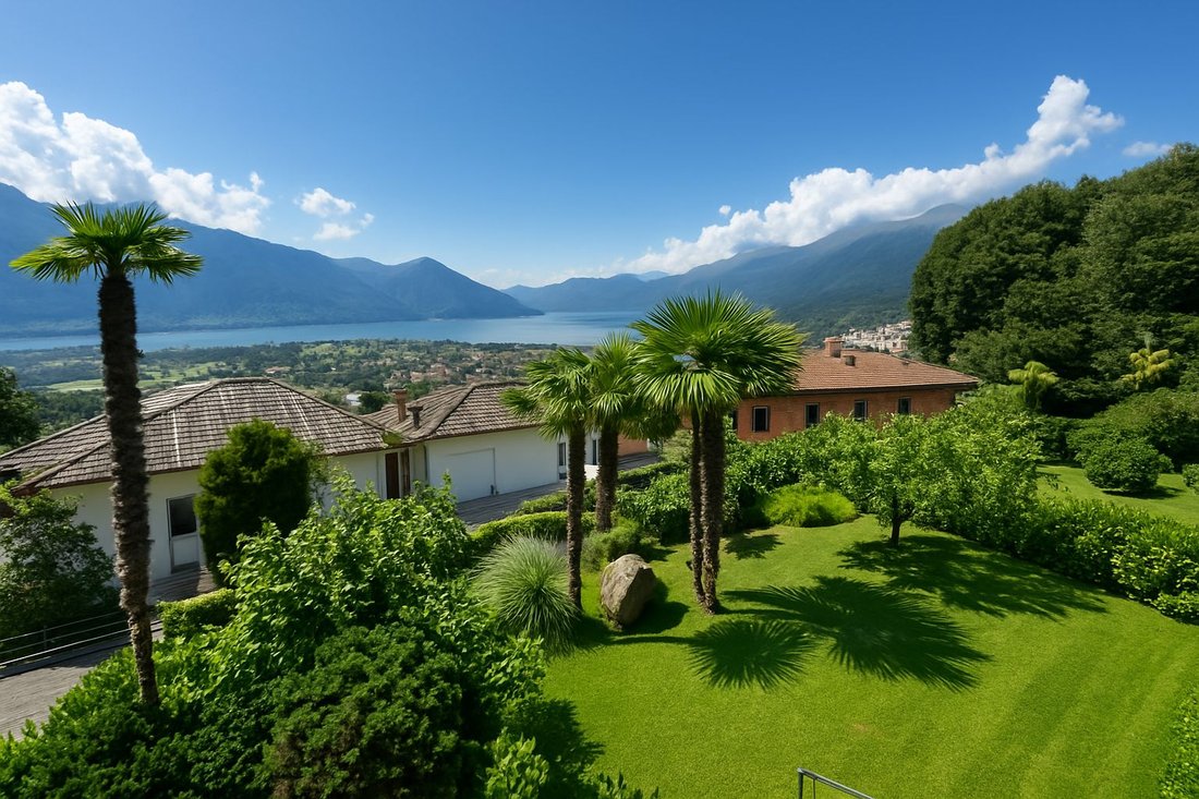 3.5 Appartamento Vista Lago Con Terrazza E Giardino Residenza Lumino Locarno Monti