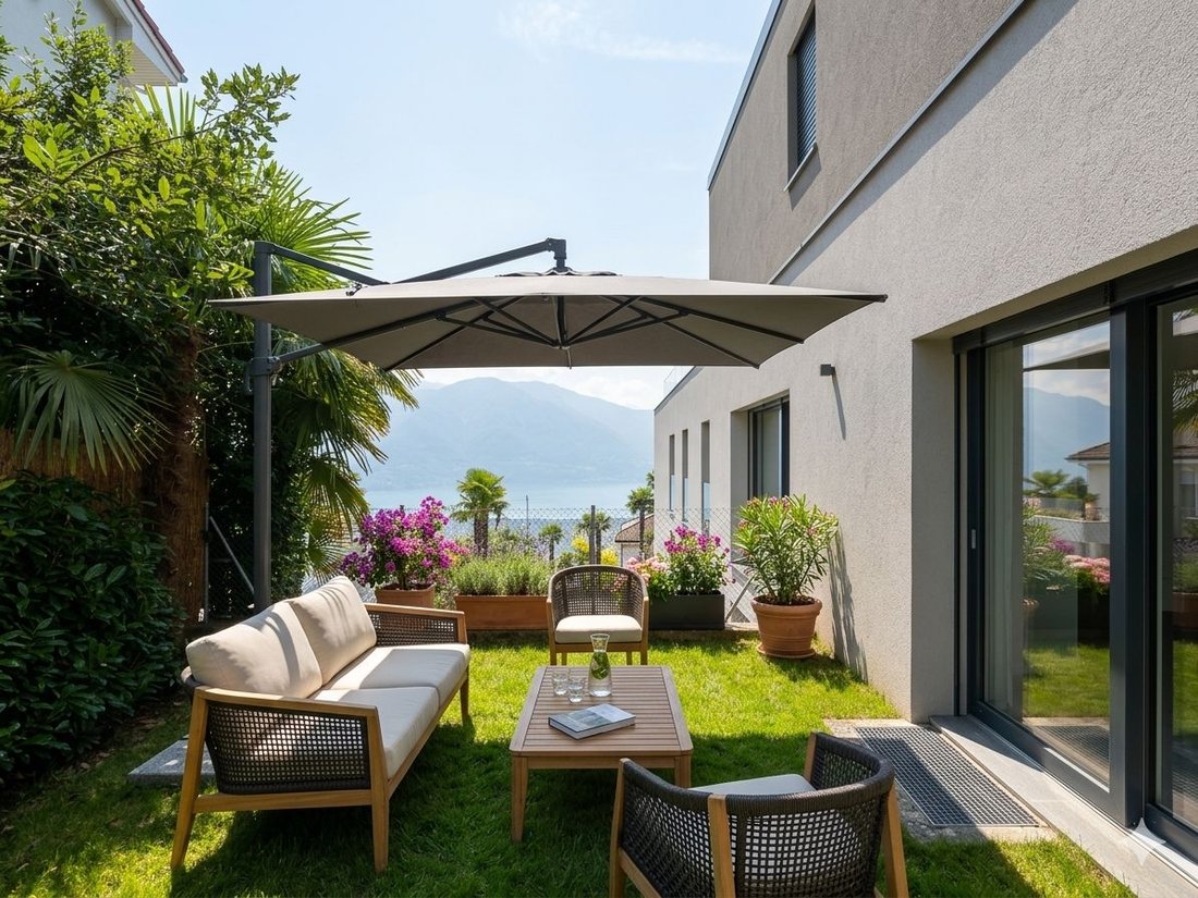 4.5 Appartamento Con Giardino E Parziale Vista Lago Residenza Lumino Locarno
