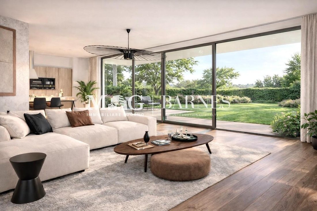 Gentilino, Collina D’oro: New 5.5 Room Apartment With Private Garden