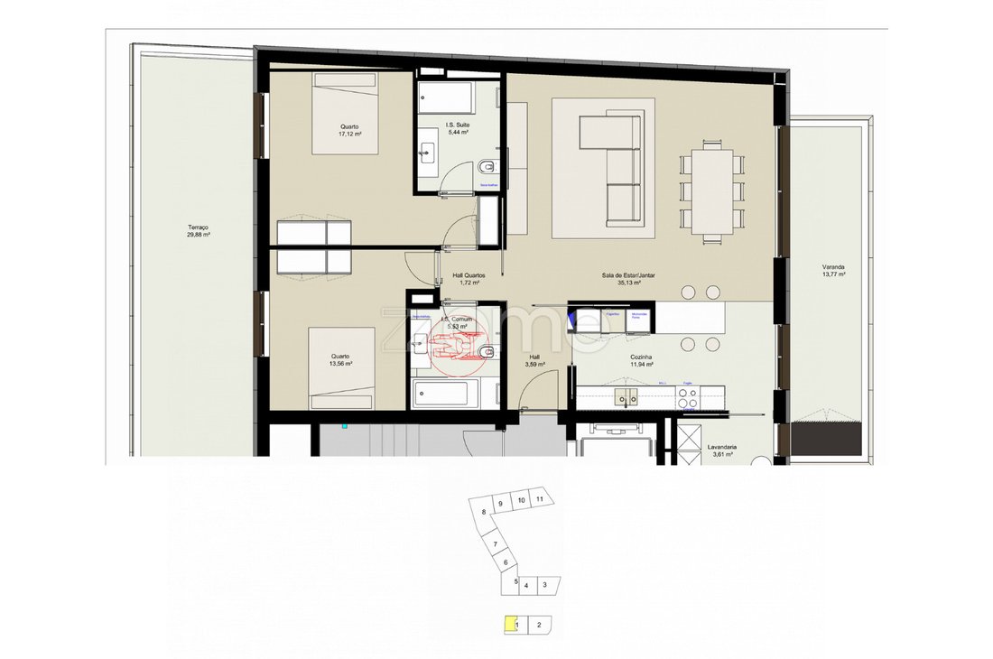 Wohnung in Lordelo do Ouro und Massarelos, Distrikt Porto, Portugal 1 - 17412397