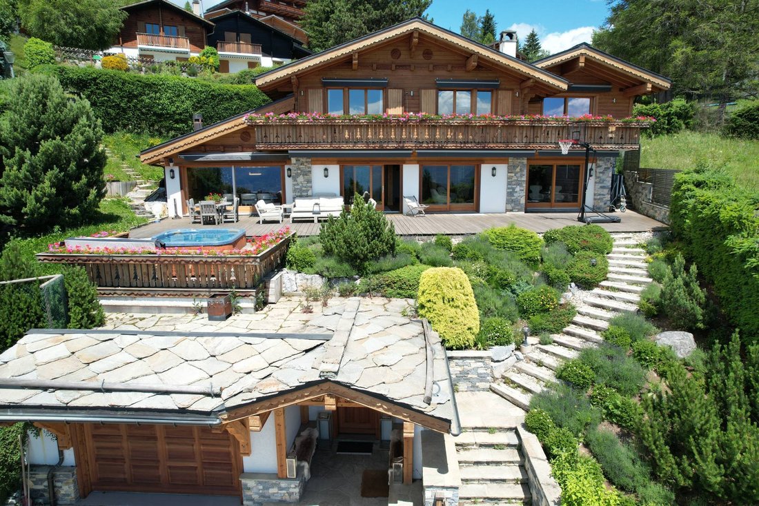 Sole Agent Magnificent Chalet With Panoramic View Of The Rhone Valley And The Alps