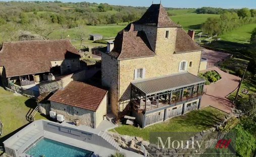 Magnificent Medieval Castle Overlooking The Lot Valley, With Swimming Pool, Outbuildings, Near Figea