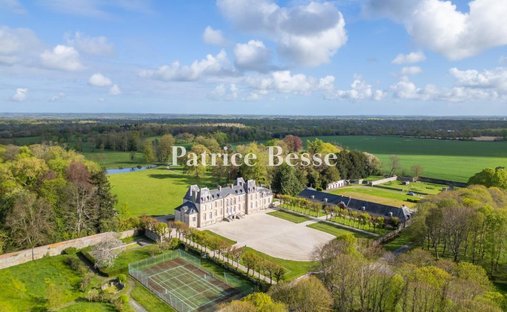 Castle in Le Manoir, Normandy, France 1