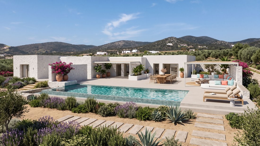 Newly Built Luxury 5 Bedroom Villa With Large Pool In Antiparos, Aegean ...