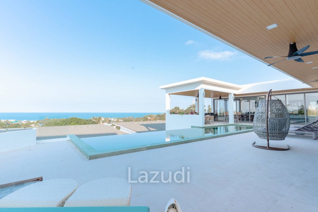 Modern 4-Bedroom Sea View Villa in Chaweng Hills