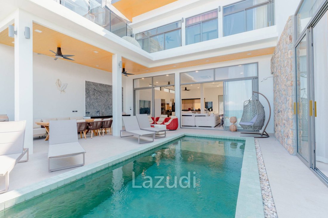 Modern 4-Bedroom Sea View Villa in Chaweng Hills