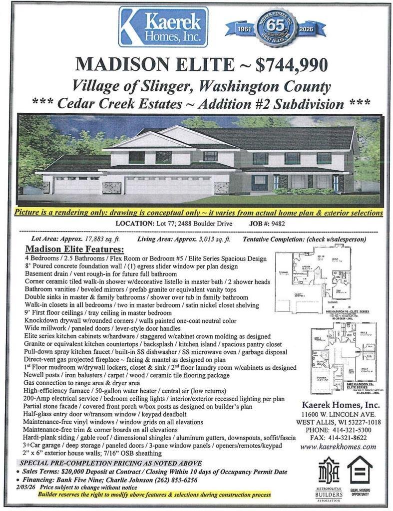 House in Slinger, Wisconsin, United States 1 - 17786341