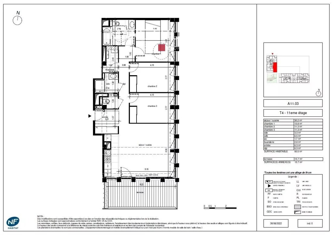 Apartment in Part Dieu, Lyon 3e Arrondissement, Lyon 4 - 17833263