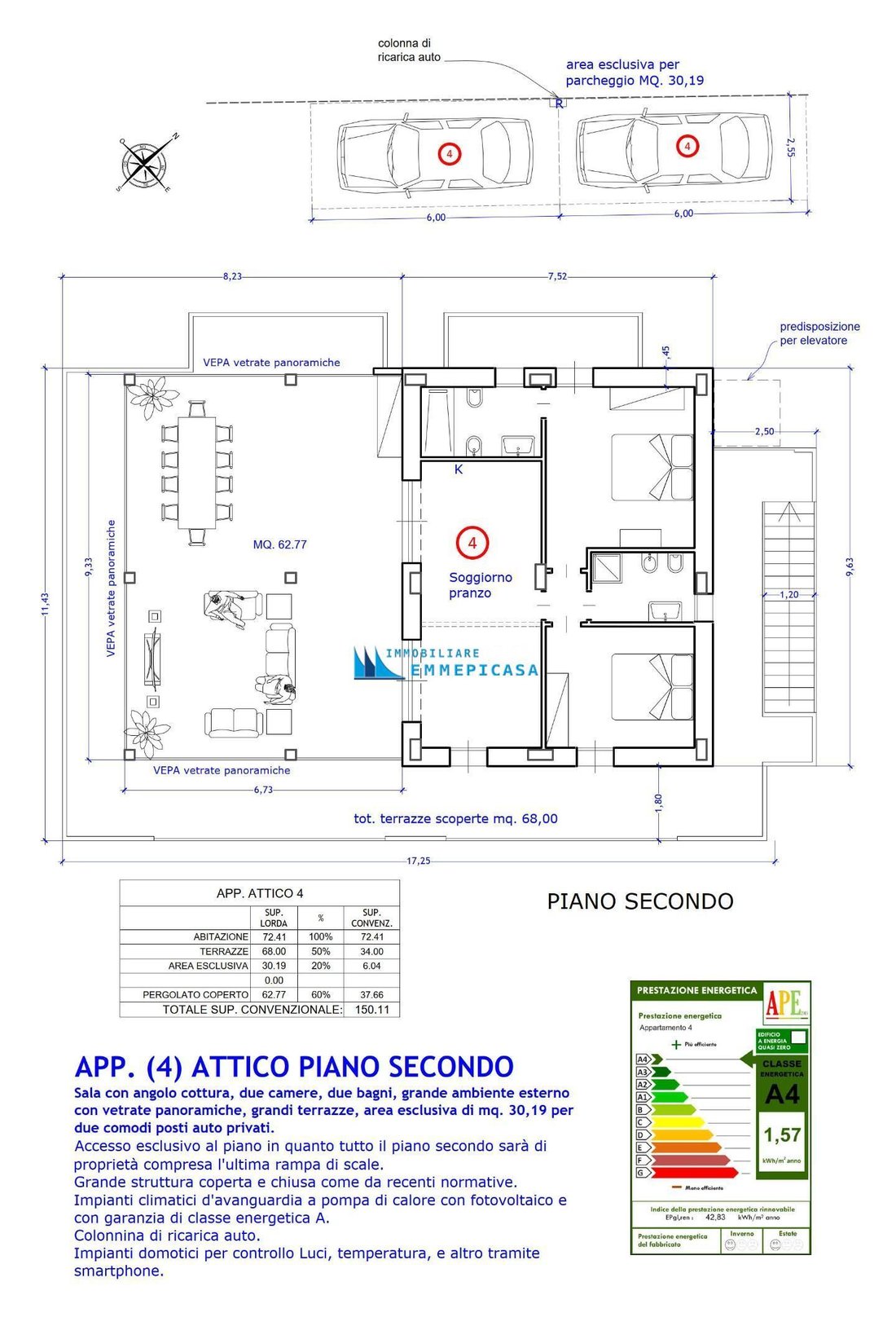 Penthouse in Marina di Massa Centro, Massa, Italy 4 - 17834059