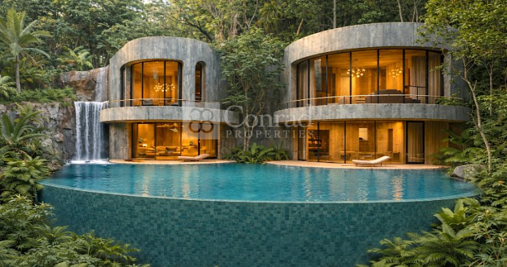 Zen Style 4 Bed Pool Villa with Waterfall in Ban Tai, Koh Samui