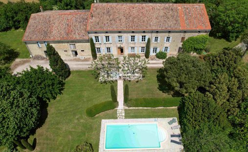 Castello a Saint-Michel-de-Lanès, Occitania, Francia 1
