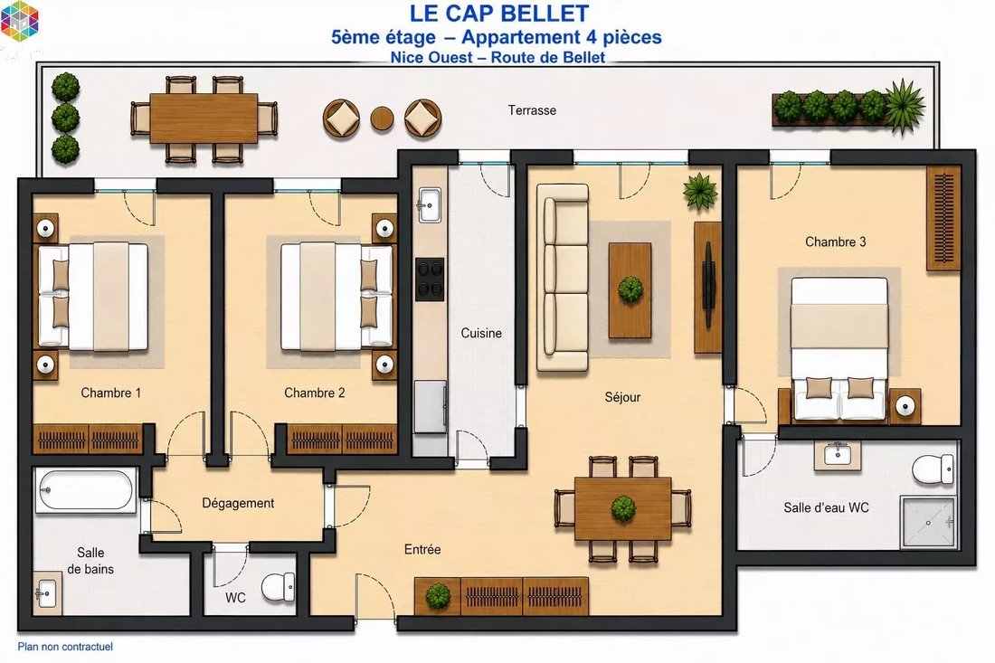 Apartment in La Madeleine, Nice, France 3 - 17845070