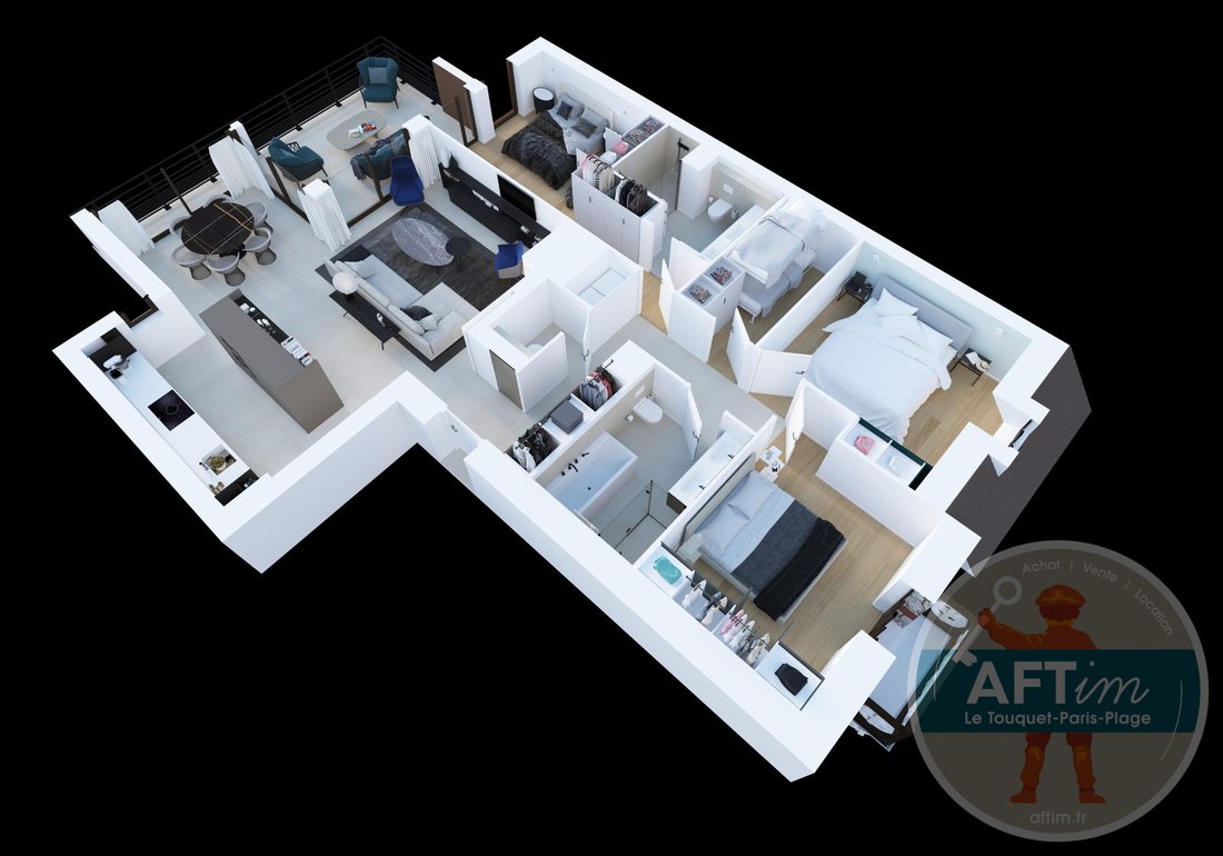 Apartment in Zone Industrielle-Forêt, Le Touquet-Paris-Plage, France 3 - 17654395