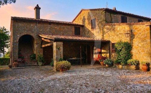 Maisons de campagne à Pienza, Toscane, Italie 1