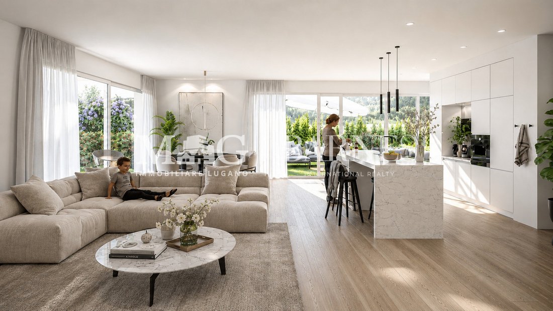 Collina D'oro: New 4.5 Room Apartment With Private Garden