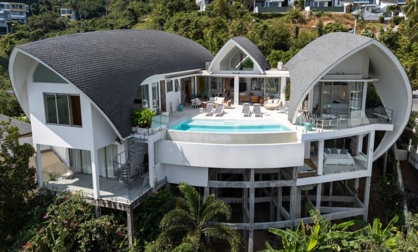 Architectural 5 Bed Sea View Villa in Chaweng Noi, Koh Samui
