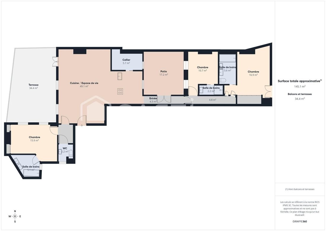 Apartment in Hôtel de Ville-Quinconce-Saint Seurin-Fondaudège, Bordeaux, France 4 - 17957645