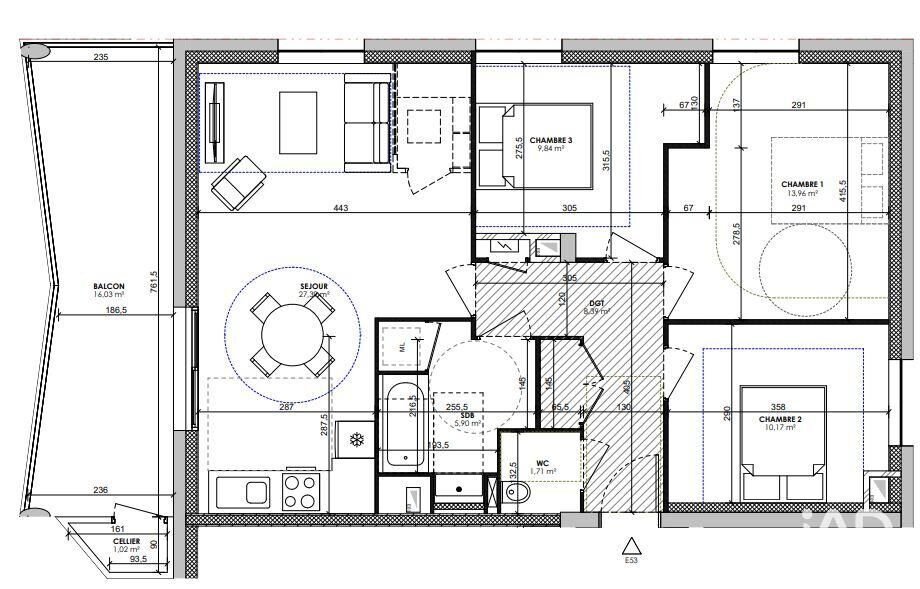 Apartment in Gerland, Lyon 7e Arrondissement, Lyon 1 - 17958886