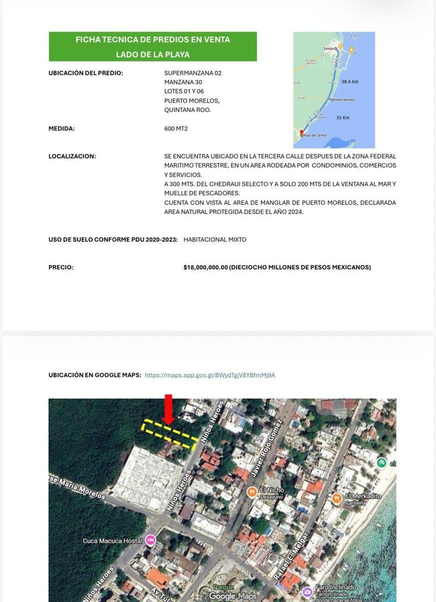 Land in Puerto Morelos, Quintana Roo, Mexico 5 - 18017236