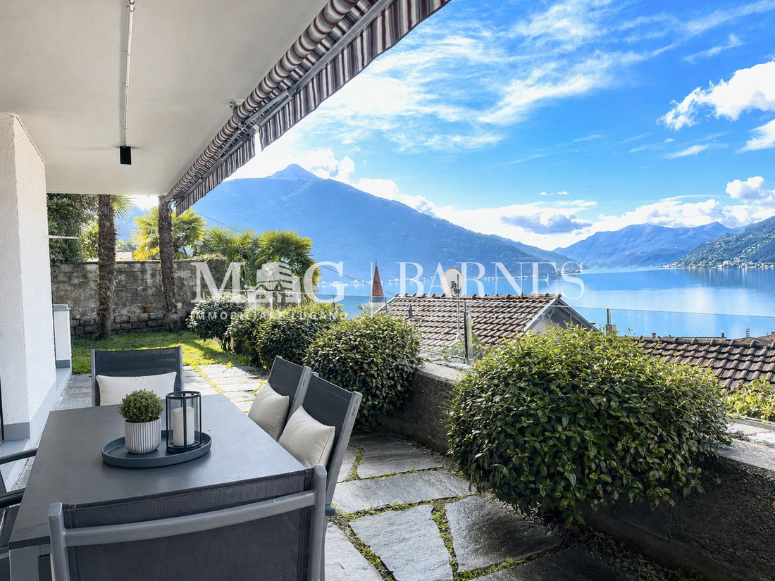 Bissone: 4.5 Room Apartment, Garden, Garage, Lake View
