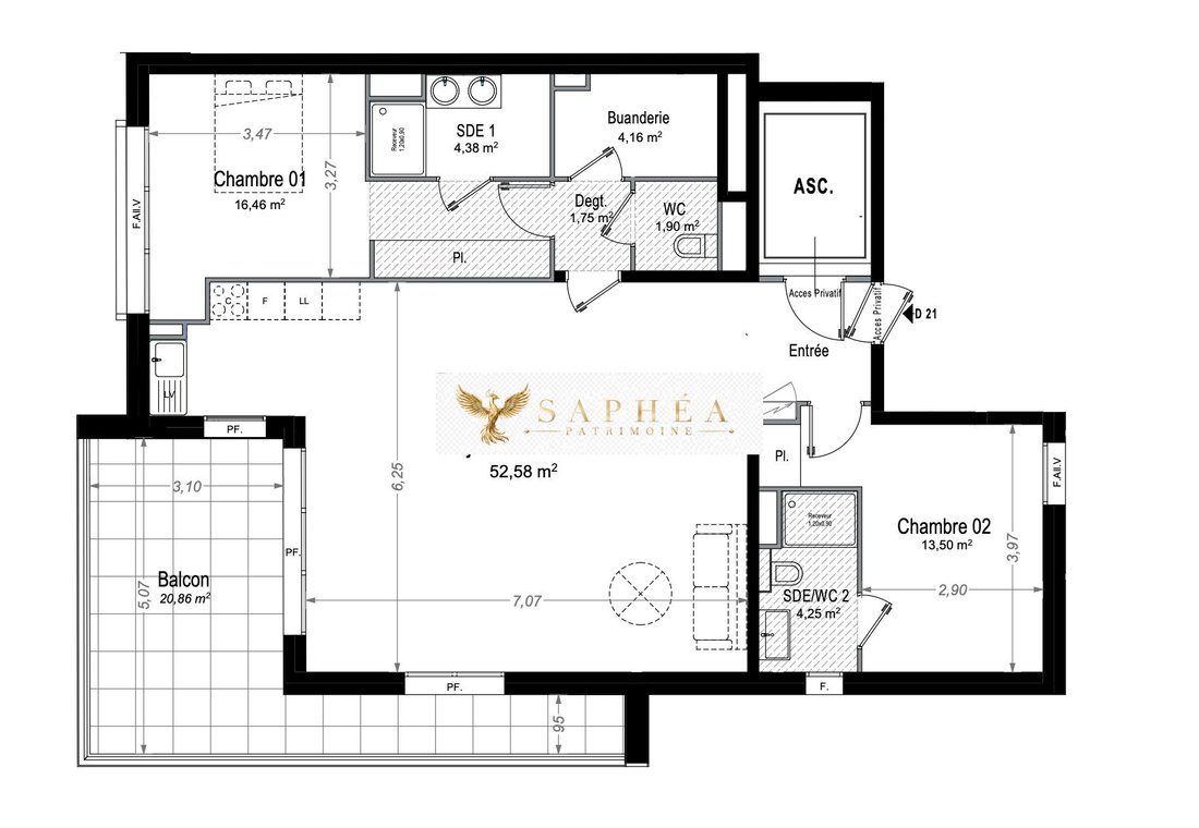 Appartement à Antibes, Provence-Alpes-Côte d'Azur, France 2 - 17432853