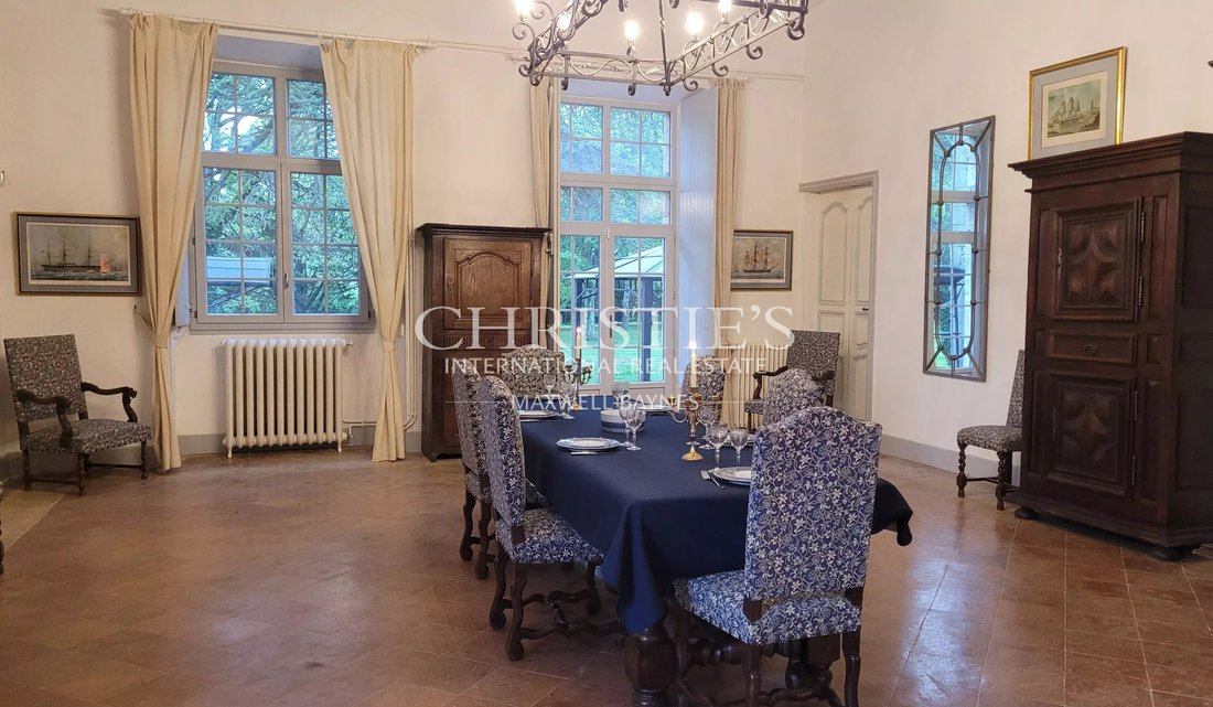 Elegant Historic Château In Elevated Position With Wide Ranging Views Of The Gers Countryside