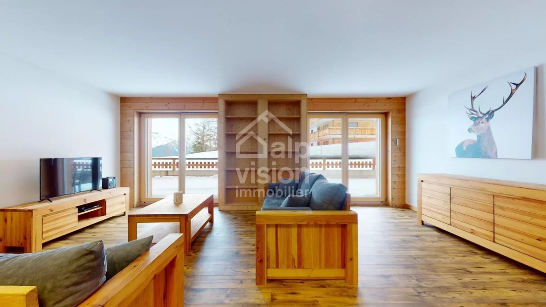 Charming 3.5 Apartment Ski In Ski Out In Veysonnaz