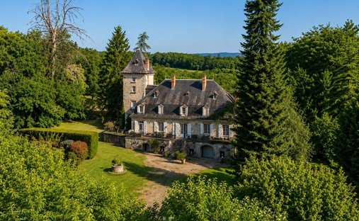 Castello a Curemonte, Nuova Aquitania, Francia 1