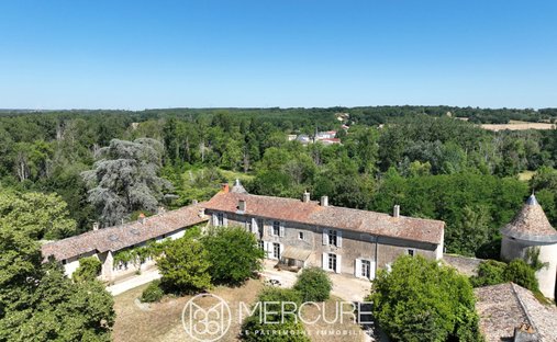 Castello a Voulon, Nuova Aquitania, Francia 1
