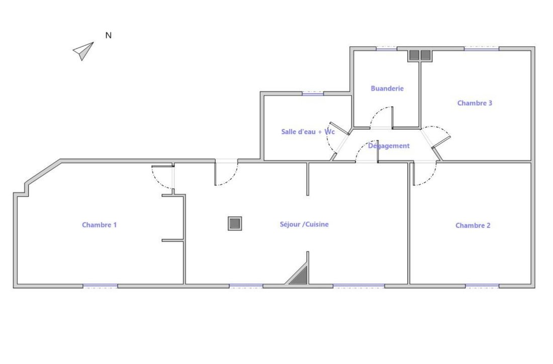 Apartment in Amandiers, Paris 20e Arrondissement, Paris 4 - 18360623