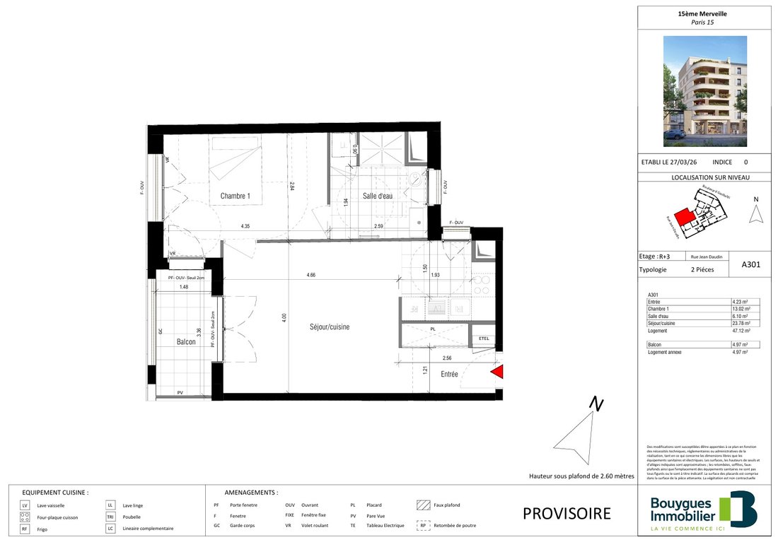 Apartment in Violet Commerce, Paris 15e Arrondissement, Paris 1 - 18379633