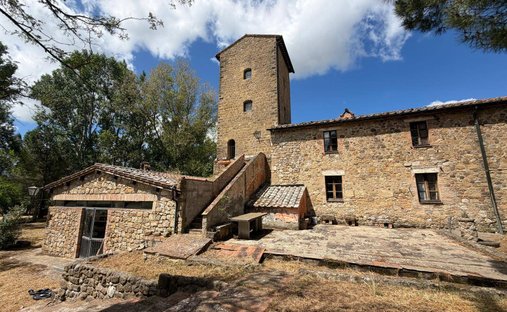 Maisons de campagne à Pienza, Toscane, Italie 1