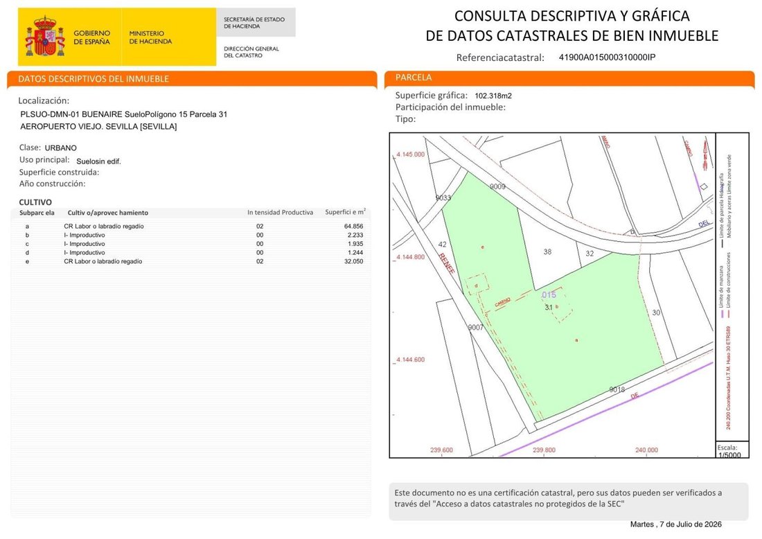 Land in Distrito Este-Alcosa-Torreblanca, Seville, Spain 5 - 18420297
