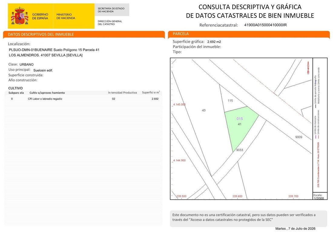 Land in Distrito Este-Alcosa-Torreblanca, Seville, Spain 5 - 18420259