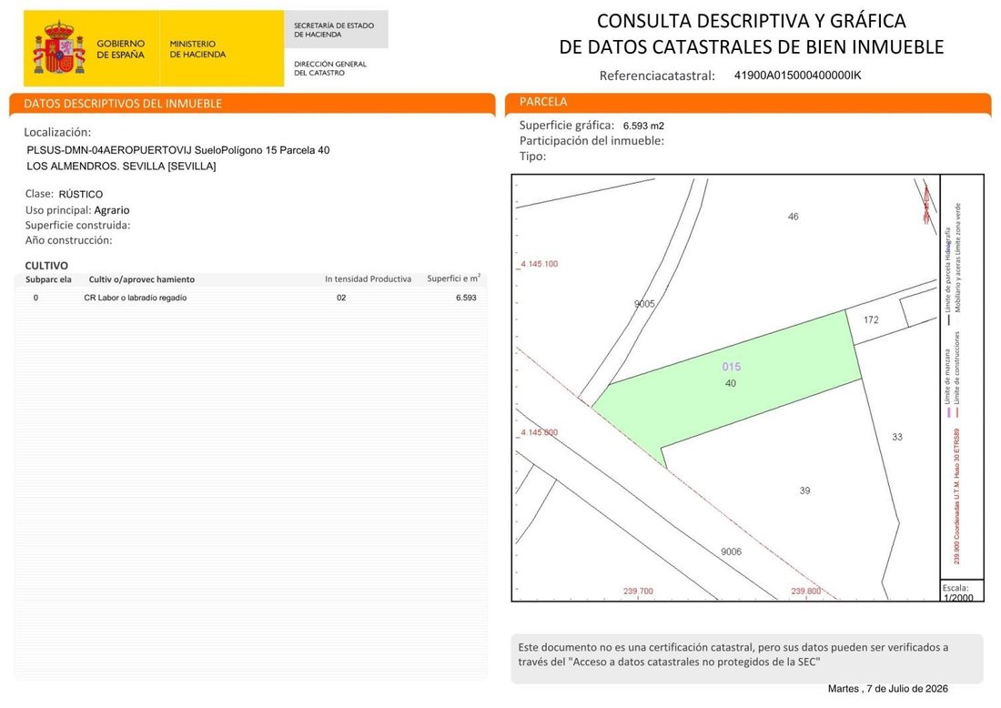 Land in Distrito Este-Alcosa-Torreblanca, Seville, Spain 4 - 18420297