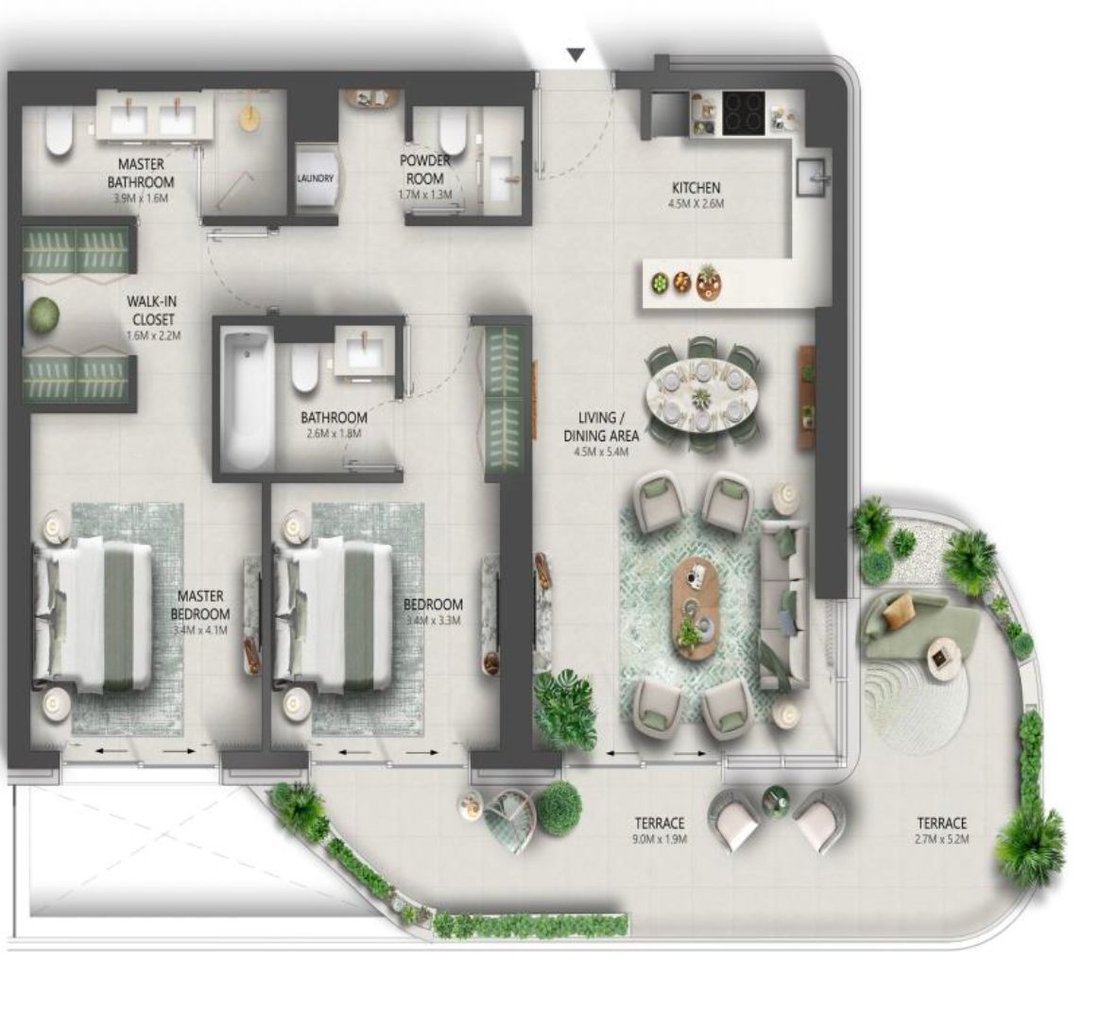 Apartment in Al Mina / Dubai Maritime City, Dubai, United Arab Emirates 2 - 18425027
