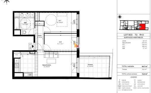 Wohnung in Clignancourt-Jules Joffrin, Paris 18e Arrondissement, Paris 1