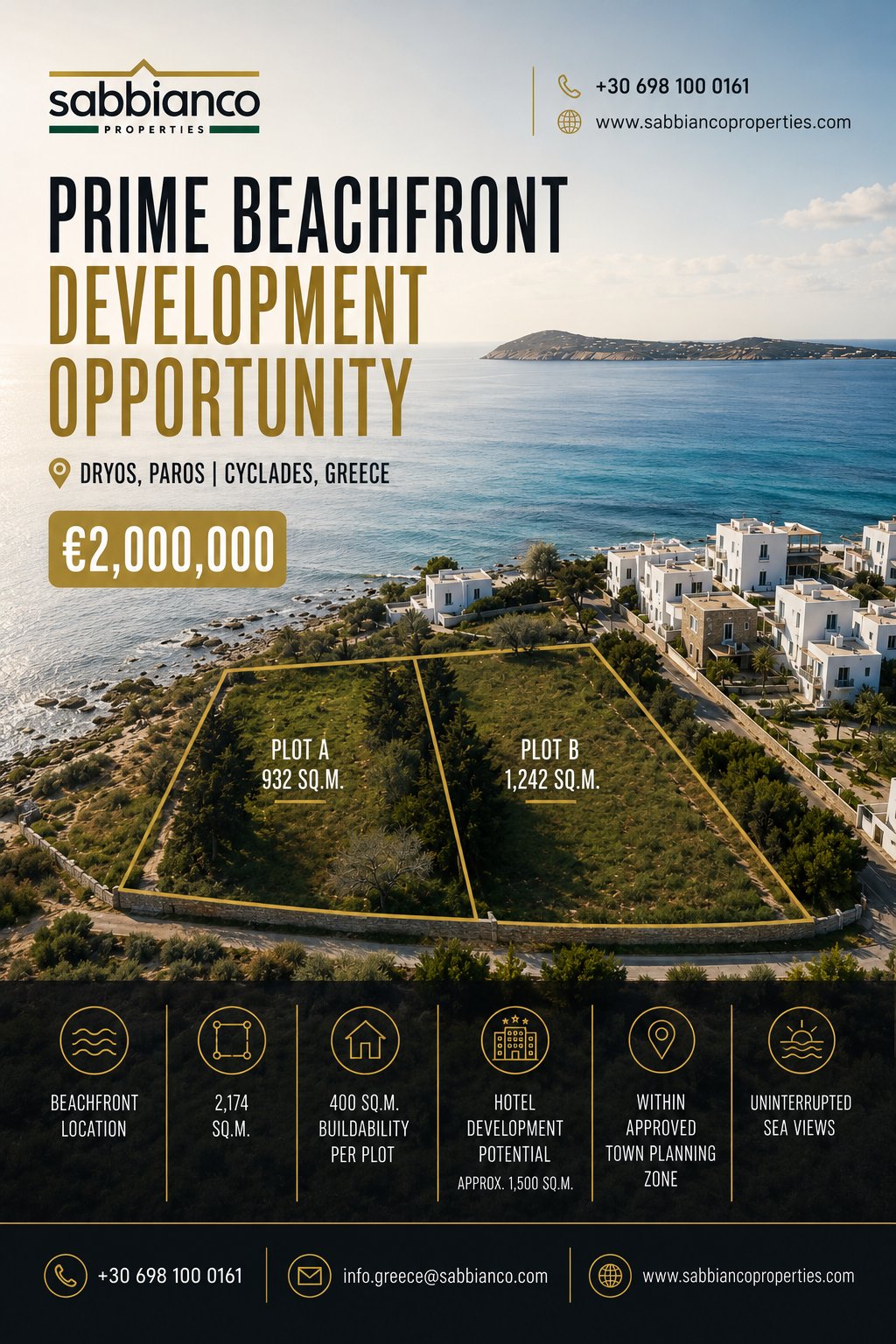 Land in Paros, Aegean, Greece 1 - 18475097