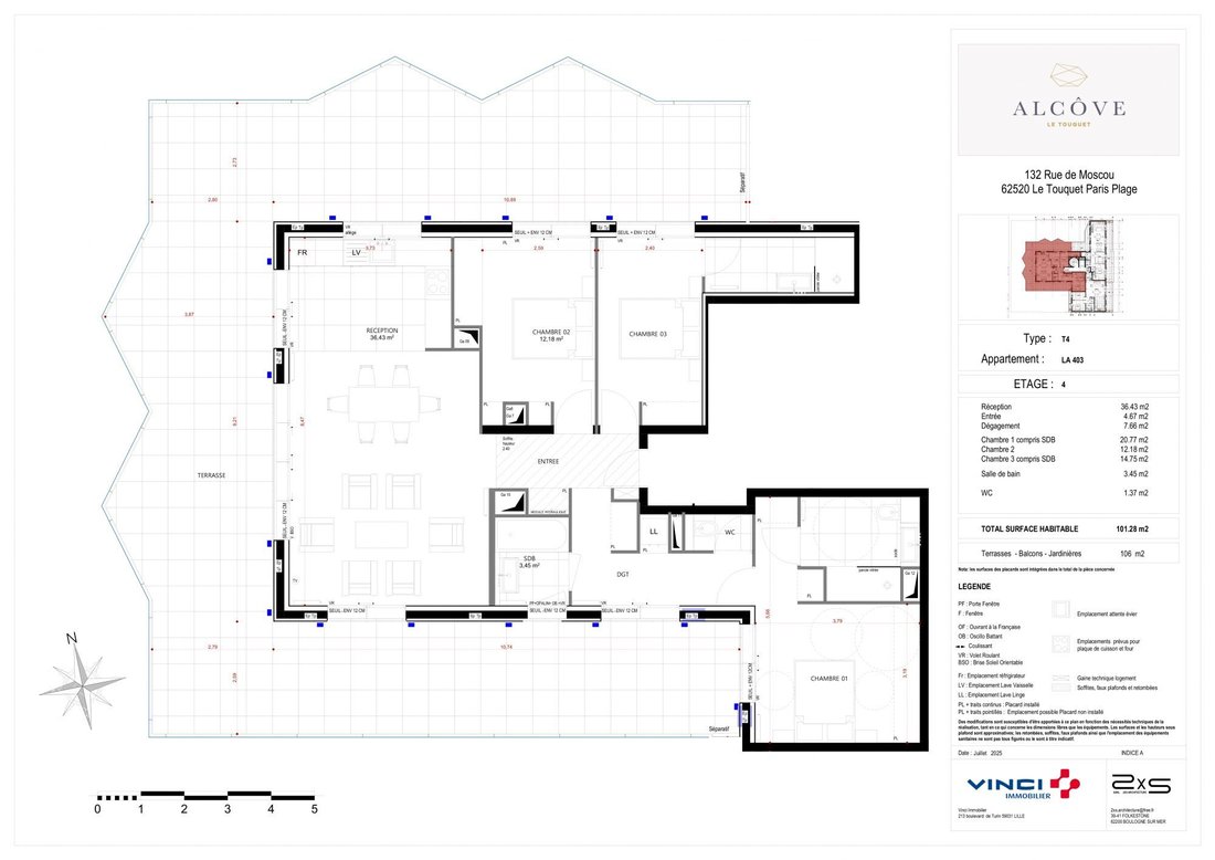 Apartment in Zone Industrielle-Forêt, Le Touquet-Paris-Plage, France 4 - 18537363