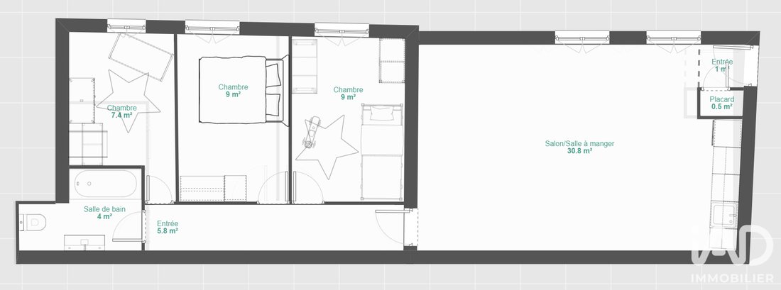 Apartment in Saint Lambert, Paris 15e Arrondissement, Paris 2 - 18521890