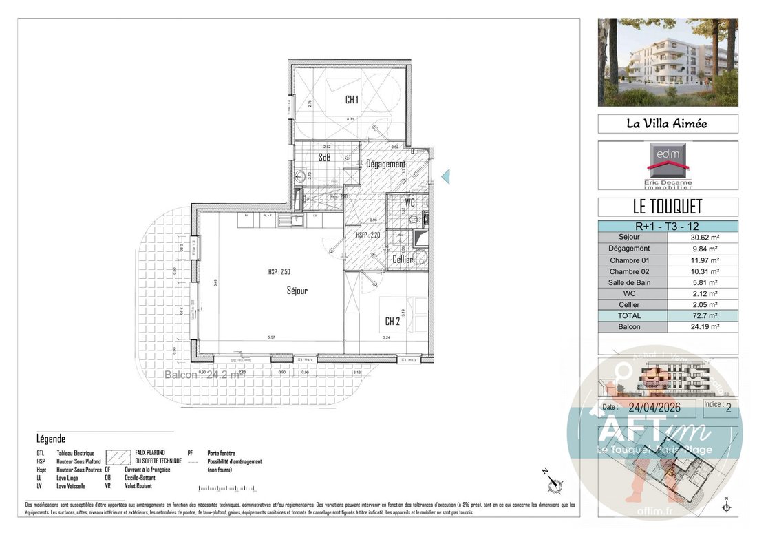Apartment in Zone Industrielle-Forêt, Le Touquet-Paris-Plage, France 5 - 18618714