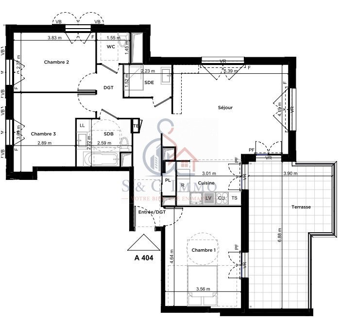 Apartment in Ouest, Igny, France 5 - 17044969