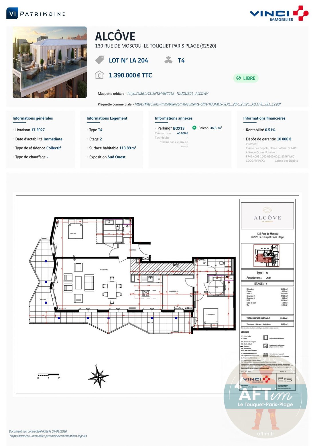 Apartment in Zone Industrielle-Forêt, Le Touquet-Paris-Plage, France 5 - 18622112